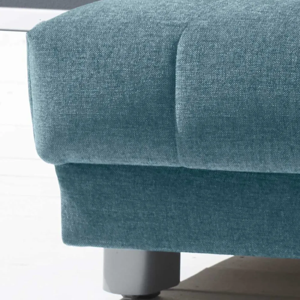 Wohnen Sofas|Sofa*Sessel mit Schlaffunktion in Petrol & Alu - Samuele