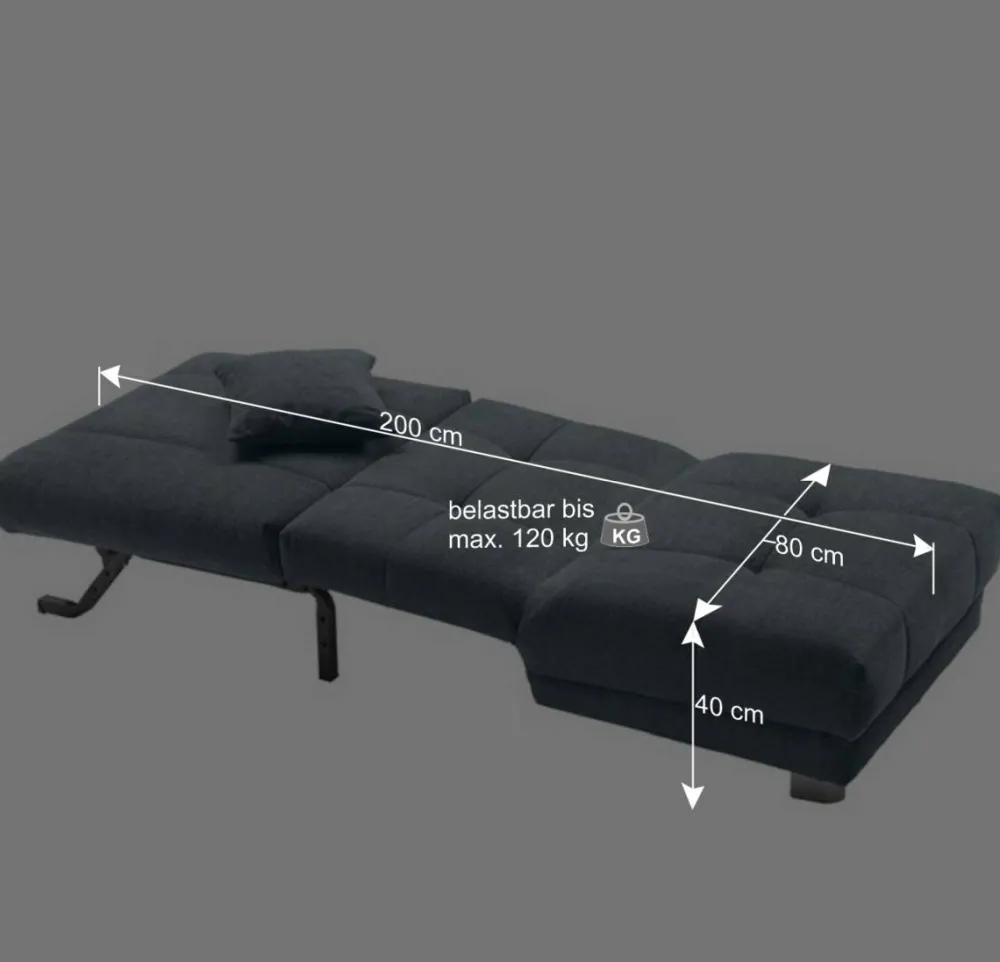 Wohnen Sofas|Sofa*Sessel mit Schlaffunktion in Petrol & Alu - Samuele