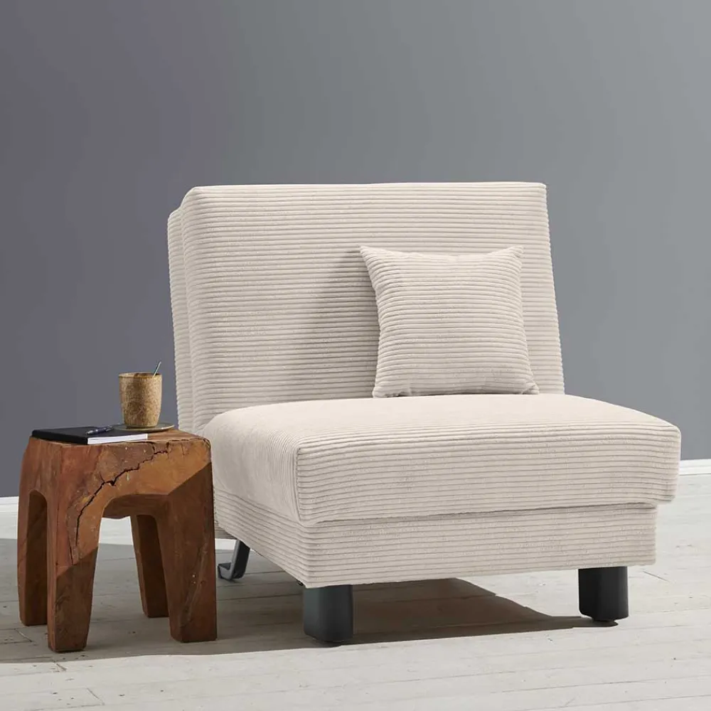 Wohnen Sessel mit Schlaffunktion in Beige - Samurai