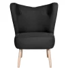 Wohnen Sessel ohne Armlehnen in Schwarz Stoff - Oase