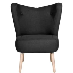 Wohnen Sessel ohne Armlehnen in Schwarz Stoff - Oase