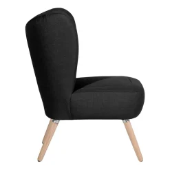 Wohnen Sessel ohne Armlehnen in Schwarz Stoff - Oase