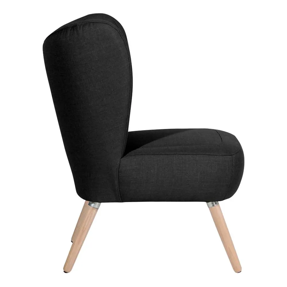 Wohnen Sessel ohne Armlehnen in Schwarz Stoff - Oase