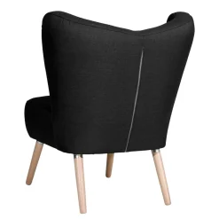 Wohnen Sessel ohne Armlehnen in Schwarz Stoff - Oase