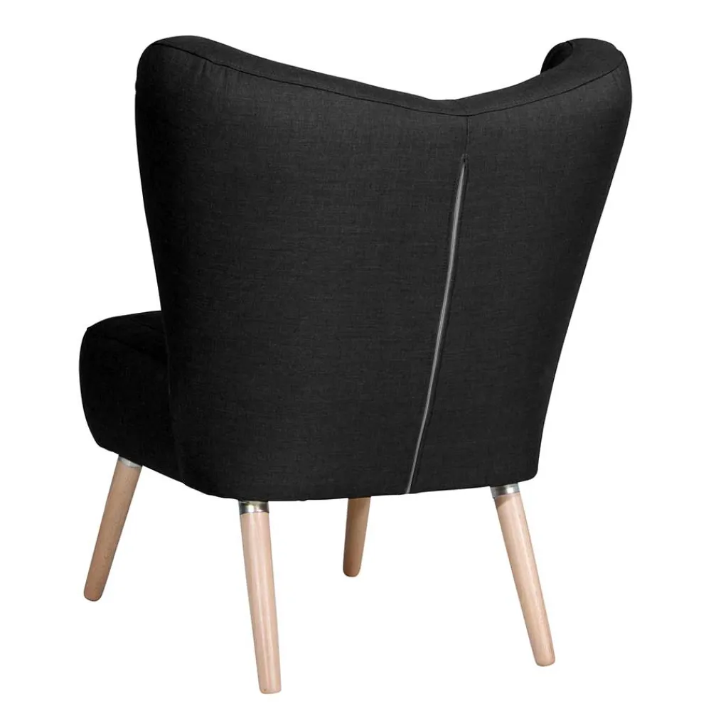 Wohnen Sessel ohne Armlehnen in Schwarz Stoff - Oase
