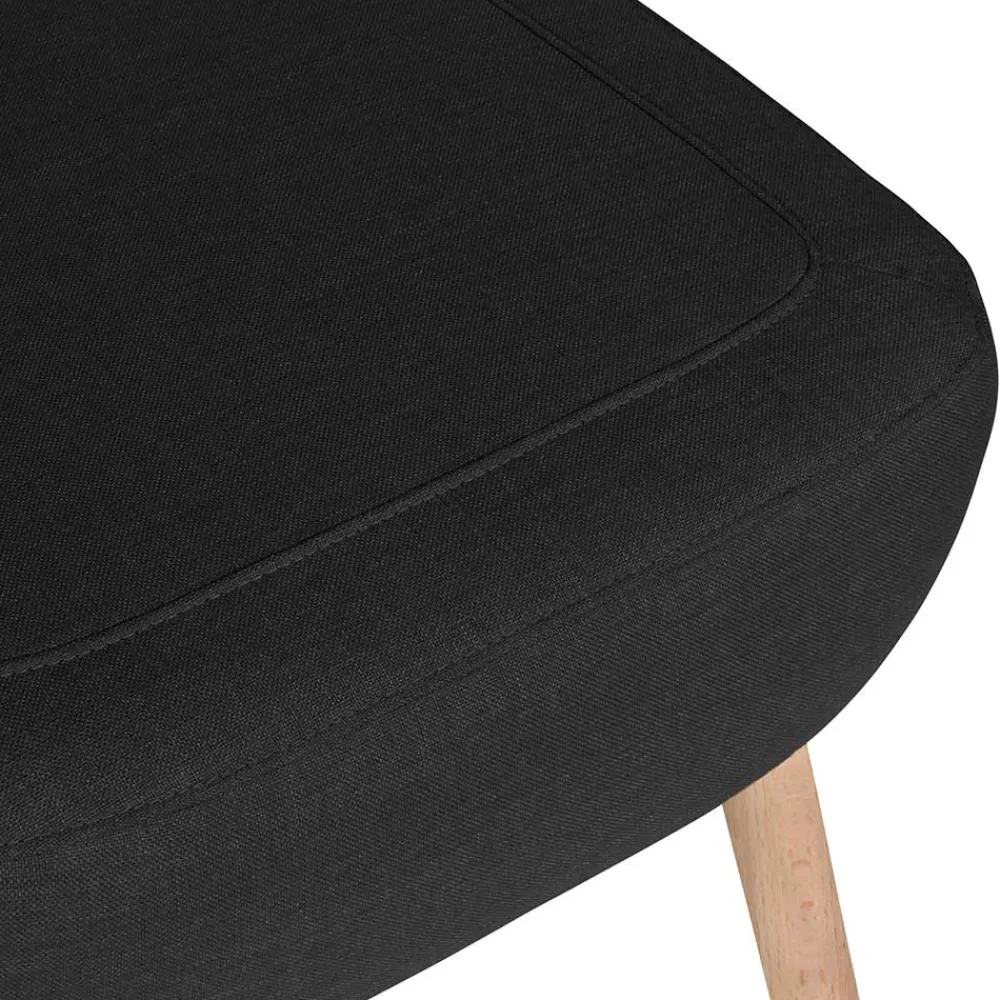 Wohnen Sessel ohne Armlehnen in Schwarz Stoff - Oase