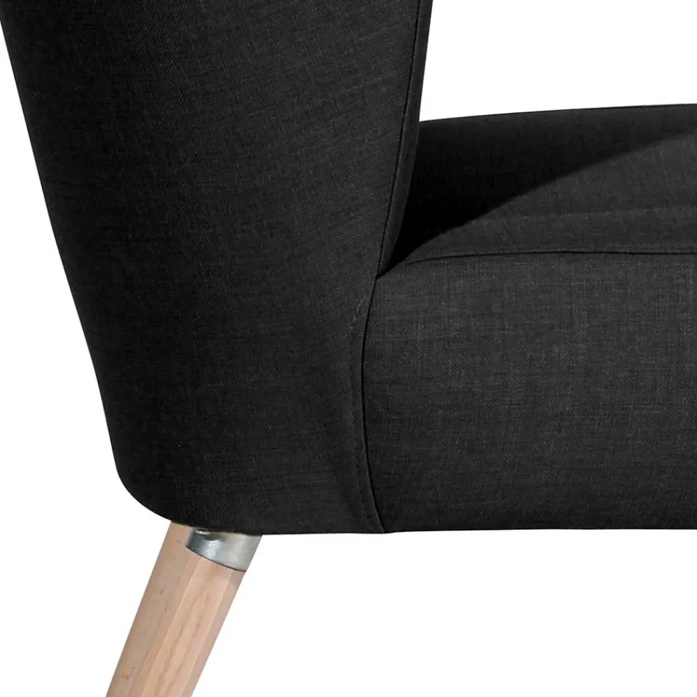 Wohnen Sessel ohne Armlehnen in Schwarz Stoff - Oase