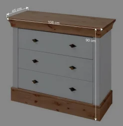 Wohnen Set Babybett & Wickelkommode - Sibiuta I (dreiteilig)