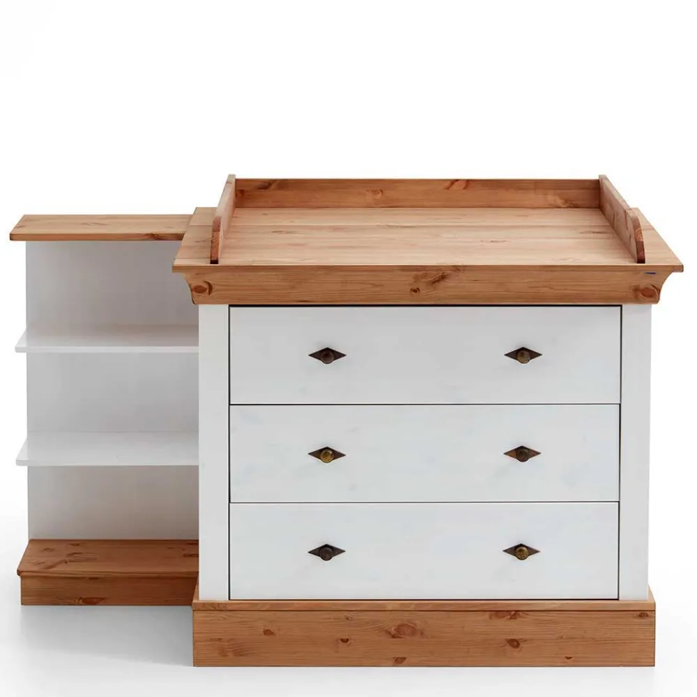 Wohnen Set Babybett & Wickelkommode - Sibiuta I (dreiteilig)