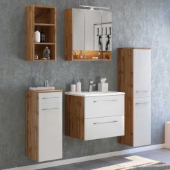 Wohnen Badezimmer Komplett*Set Badezimmer-Möbel Programm - Yazemina (fünfteilig)