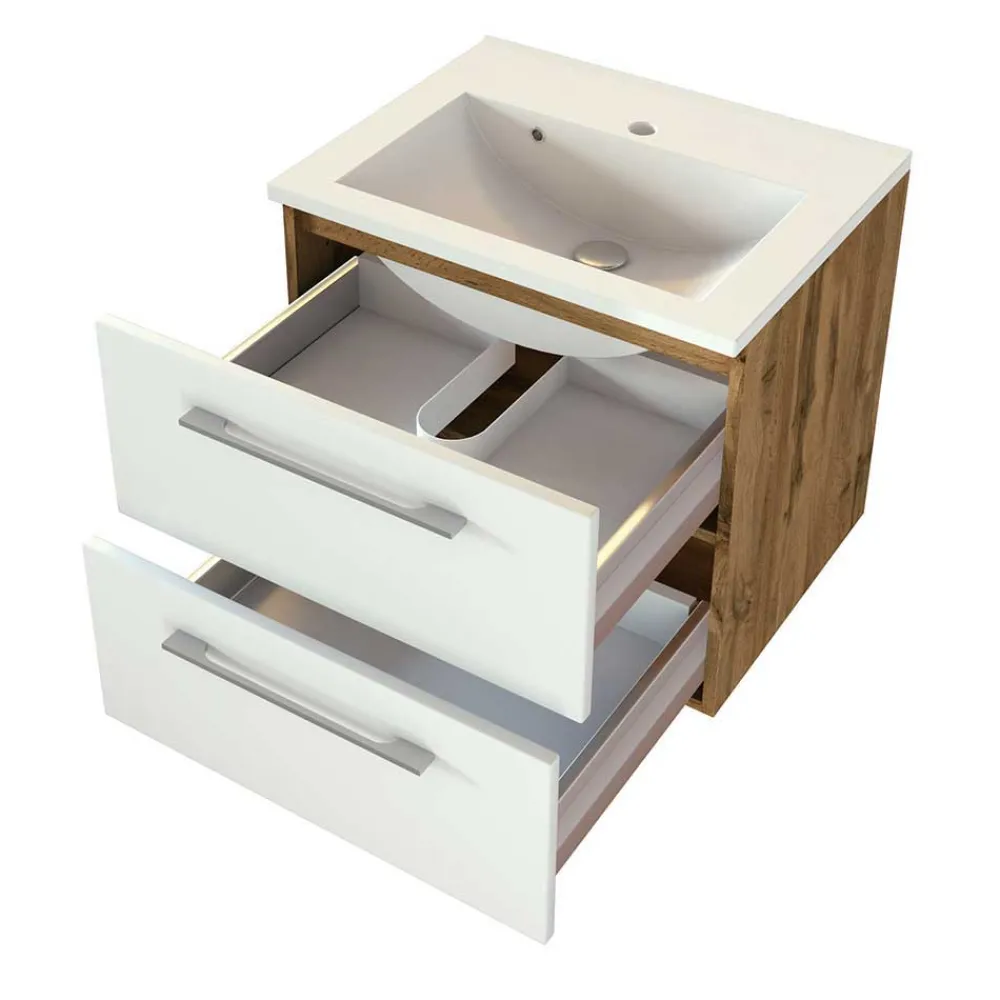 Wohnen Badezimmer Komplett*Set Badezimmer-Möbel Programm - Yazemina (fünfteilig)