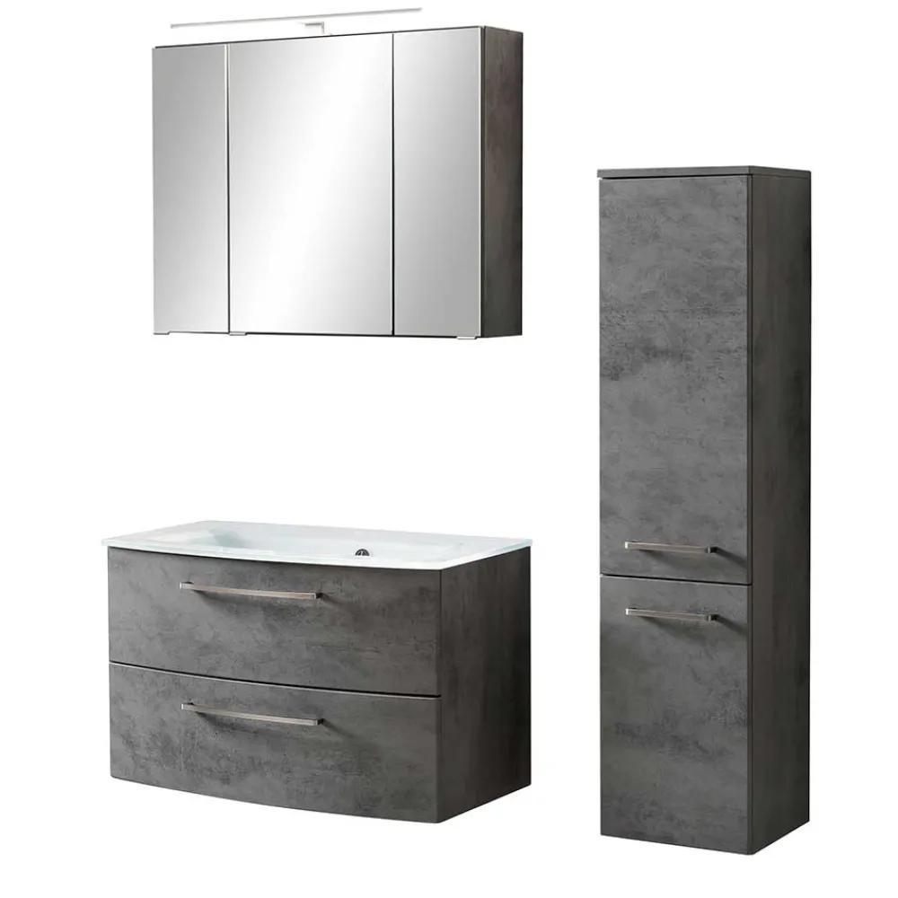 Wohnen Set Badezimmermöbel stehend oder hängend - Dastroz (dreiteilig)