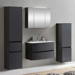 Wohnen Glasmöbel|Badezimmer Komplett*Set Badmöbel hängend oder stehend - Natarivos (vierteilig)