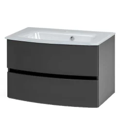 Wohnen Glasmöbel|Badezimmer Komplett*Set Badmöbel hängend oder stehend - Natarivos (vierteilig)