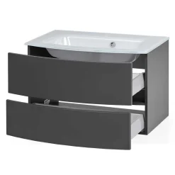 Wohnen Glasmöbel|Badezimmer Komplett*Set Badmöbel hängend oder stehend - Natarivos (vierteilig)