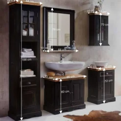 Wohnen Kolonialmöbel*Set Badmöbel im Kolonialstil - Sentiments (fünfteilig)