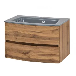 Wohnen Badezimmer Komplett*Set Badmöbel in Holz Optik - Neuzera (vierteilig)