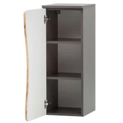 Wohnen Graue Möbel|Glasmöbel*Set Badmöbel mit Doppel-Waschtisch - Breznia (dreiteilig)