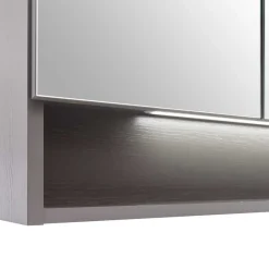 Wohnen Graue Möbel|Glasmöbel*Set Badmöbel mit Doppel-Waschtisch - Breznia (dreiteilig)