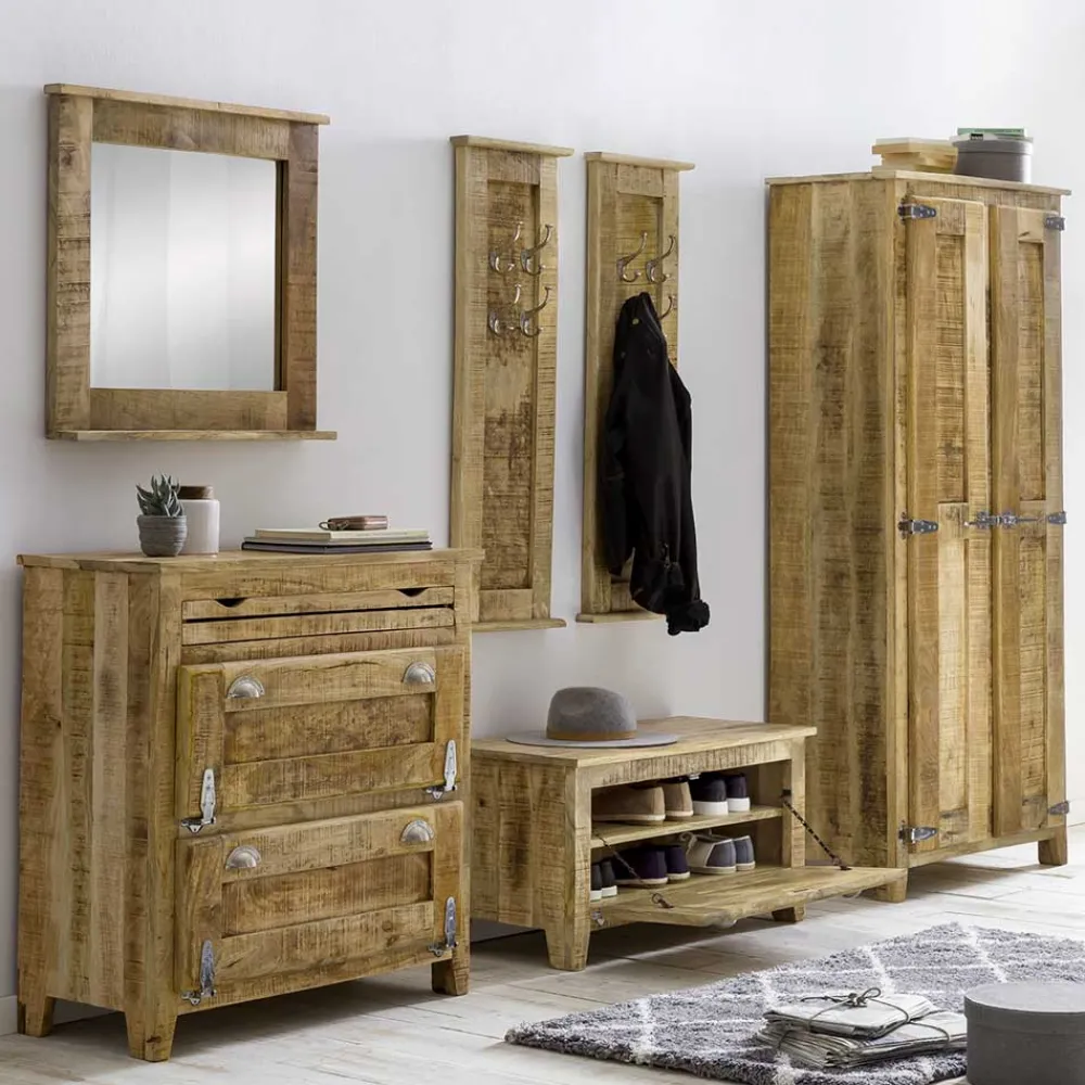 Wohnen Set Design Flur Möbel massiv - Suennas (sechsteilig)