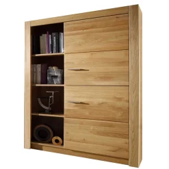 Wohnen Wohnzimmerschränke|Wohnwände*Set Design Wohnwand aus Asteiche - Landuva (vierteilig)