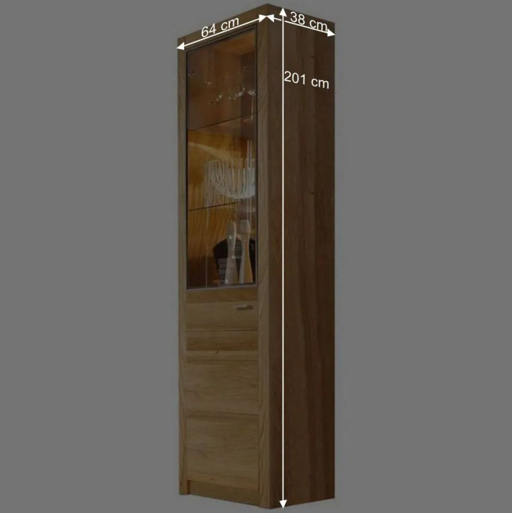 Wohnen Wohnzimmerschränke|Wohnwände*Set Design Wohnwand aus Asteiche - Landuva (vierteilig)