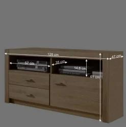 Wohnen Wohnzimmerschränke|Wohnwände*Set Design Wohnwand aus Asteiche - Landuva (vierteilig)