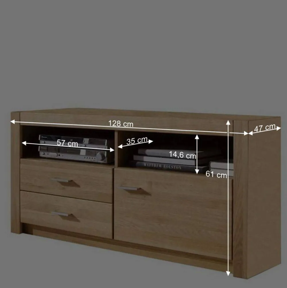 Wohnen Wohnzimmerschränke|Wohnwände*Set Design Wohnwand aus Asteiche - Landuva (vierteilig)