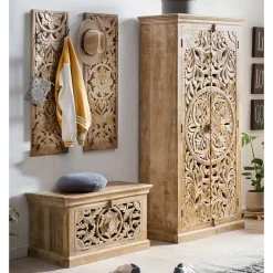 Wohnen Garderoben|Garderoben*Set Flurmöbel im Ethno Stil - Runiasa (vierteilig)