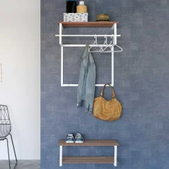 Wohnen Garderoben|Garderoben*Set Flurmöbel in Weiß & Eiche - Duvinia (zweiteilig)