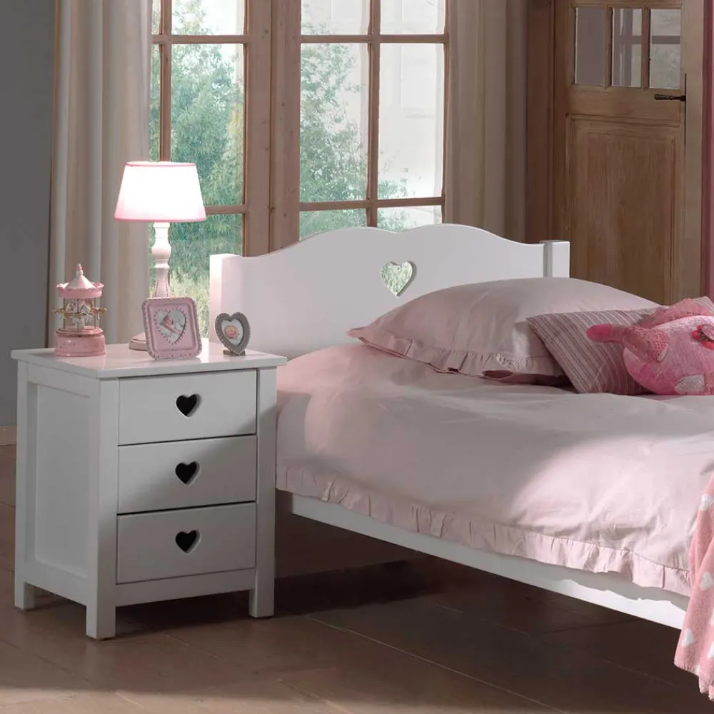 Wohnen Jugendzimmer Komplett*Set Jugendzimmer Einrichtung Grandory in Weiß (dreiteilig)