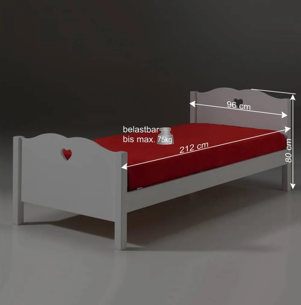 Wohnen Jugendzimmer Komplett*Set Jugendzimmer Einrichtung Grandory in Weiß (dreiteilig)