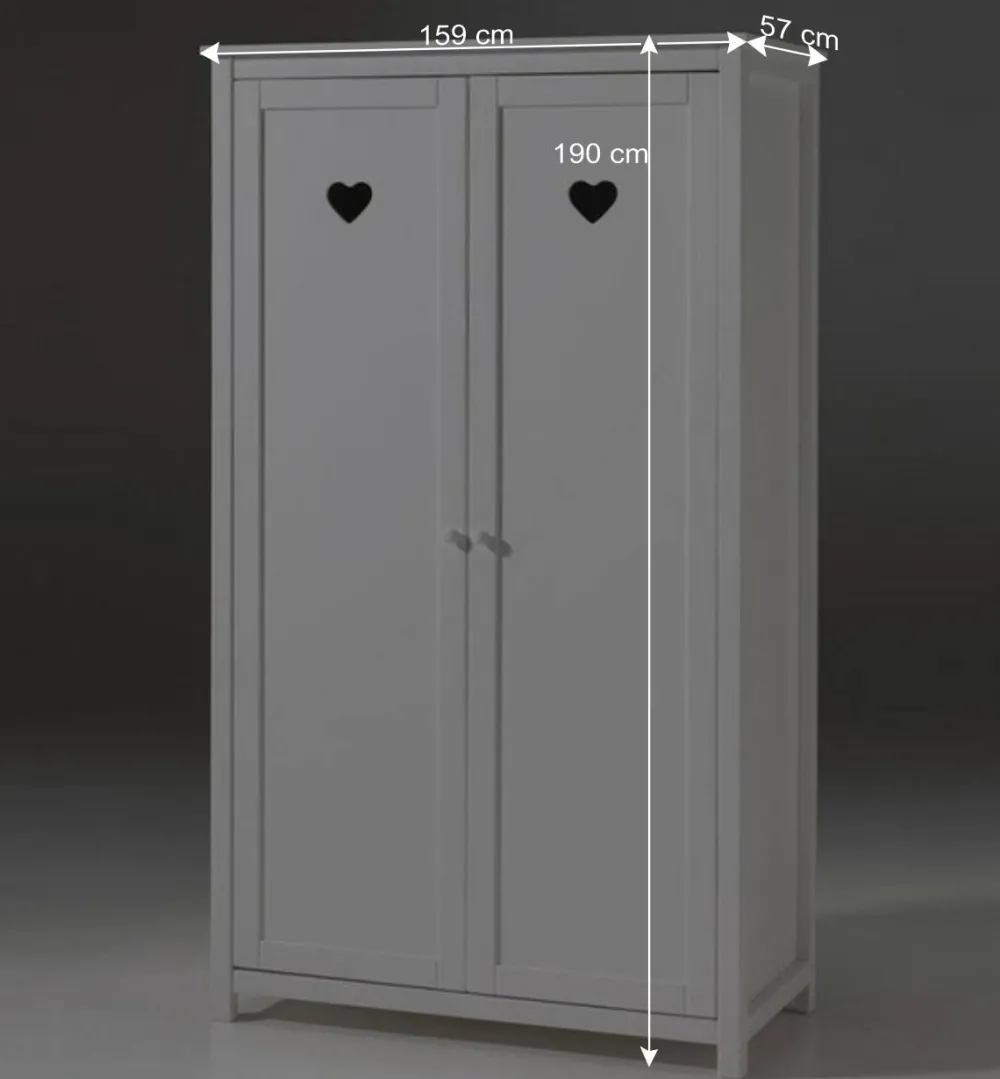 Wohnen Jugendzimmer Komplett*Set Jugendzimmer Einrichtung Grandory in Weiß (dreiteilig)