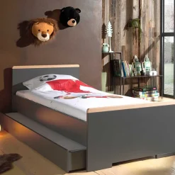 Wohnen Set Jugendzimmermöbel in Dunkelgrau - Navlius (sechsteilig)