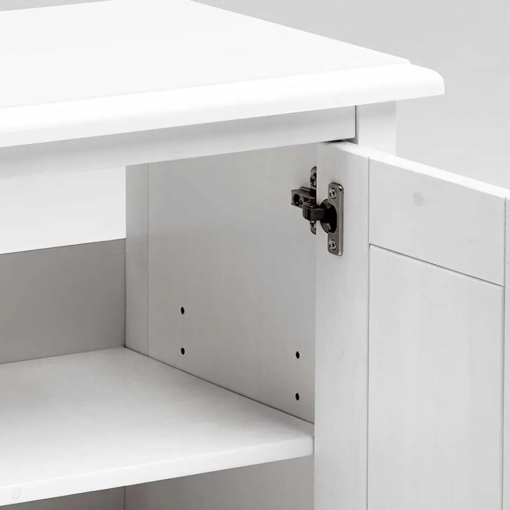 Wohnen Badezimmer Komplett*Set Landhaus Badmöbel aus Holz - Satumare (dreiteilig)