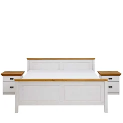 Wohnen Betten|Betten*Set Landhausbett & Nachtschränke - Sibiuta (dreiteilig)