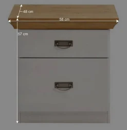 Wohnen Betten|Betten*Set Landhausbett & Nachtschränke - Sibiuta (dreiteilig)