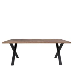 Wohnen Sitzgruppe|Küchen-Essgruppen*Set Loft X-Fuß Tisch & Tischsessel - Ghaz (siebenteilig)