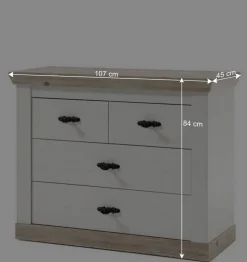 Wohnen Set Möbel für Diele komplett - Nedita (fünfteilig)