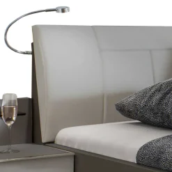 Wohnen Set Schlafzimmer in Hellgrau & Braun - Ocavado (vierteilig)