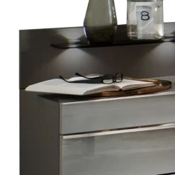 Wohnen Set Schlafzimmer in Hellgrau & Braun - Ocavado (vierteilig)