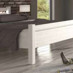 Wohnen Schlafzimmer Komplett*Set Schlafzimmer Möbel in Weiß Holz Optik - Ektado (vierteilig)