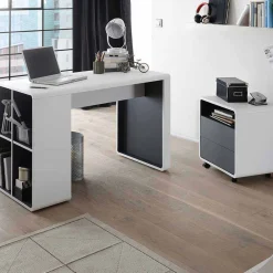 Wohnen Set Schreibtisch & Rollcontainer - Chrysa (zweiteilig)