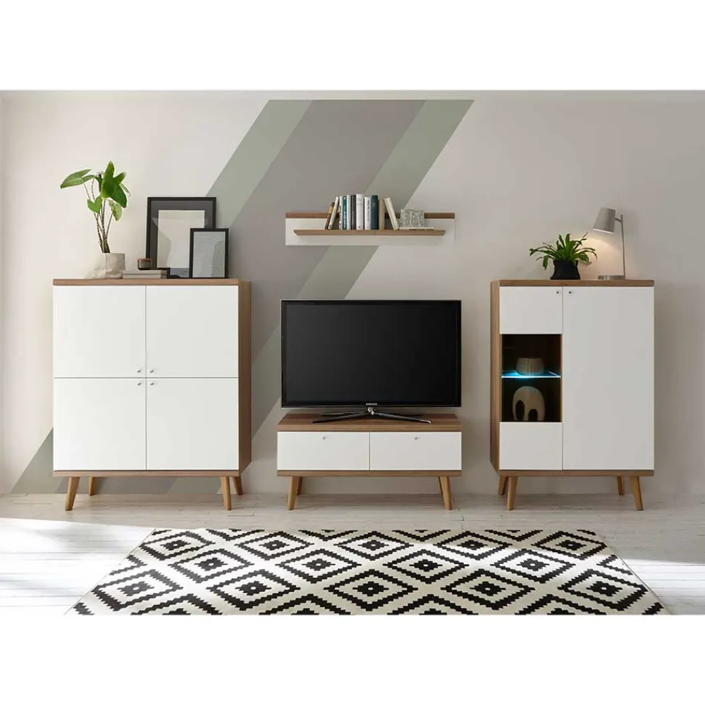 Wohnen Set Skandi Möbel fürs Wohnzimmer - Cablos (vierteilig)