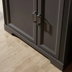 Wohnen Set TV Lowboard & Vitrine in Grau - Thumbs (zweiteilig)