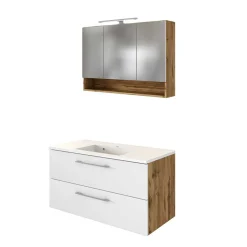 Wohnen Set Waschtisch Kombi in 2 Breiten - Yazemina (zweiteilig)