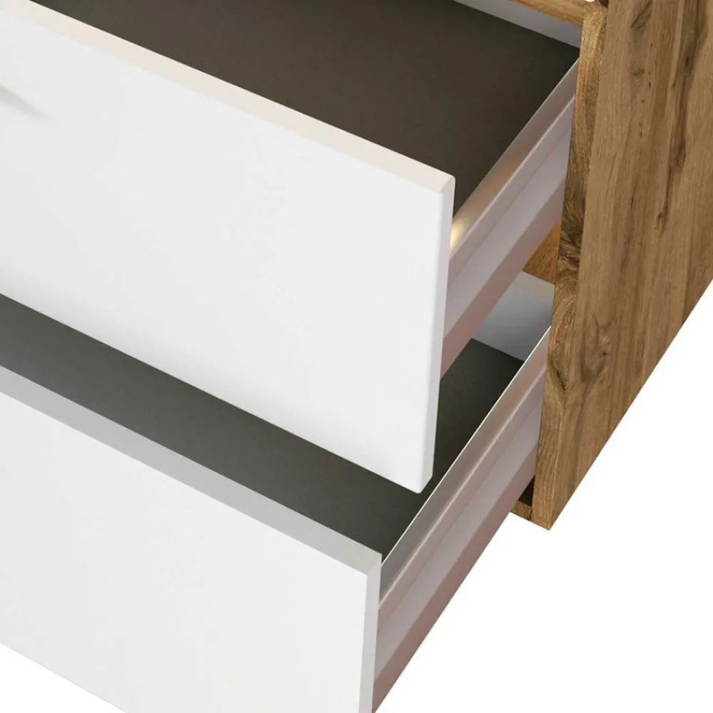 Wohnen Set Waschtisch Kombi in 2 Breiten - Yazemina (zweiteilig)