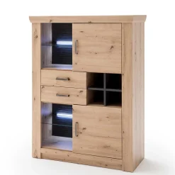 Wohnen Set Wohnmöbel in Dekor Eiche - Wykina (vierteilig)