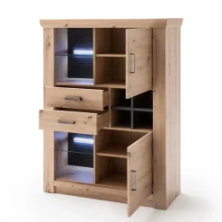 Wohnen Set Wohnmöbel in Dekor Eiche - Wykina (vierteilig)