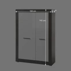 Wohnen Wohnwände|Wohnwand*Set Wohnzimmer Anbauwand zweifarbig - Istensa (vierteilig)